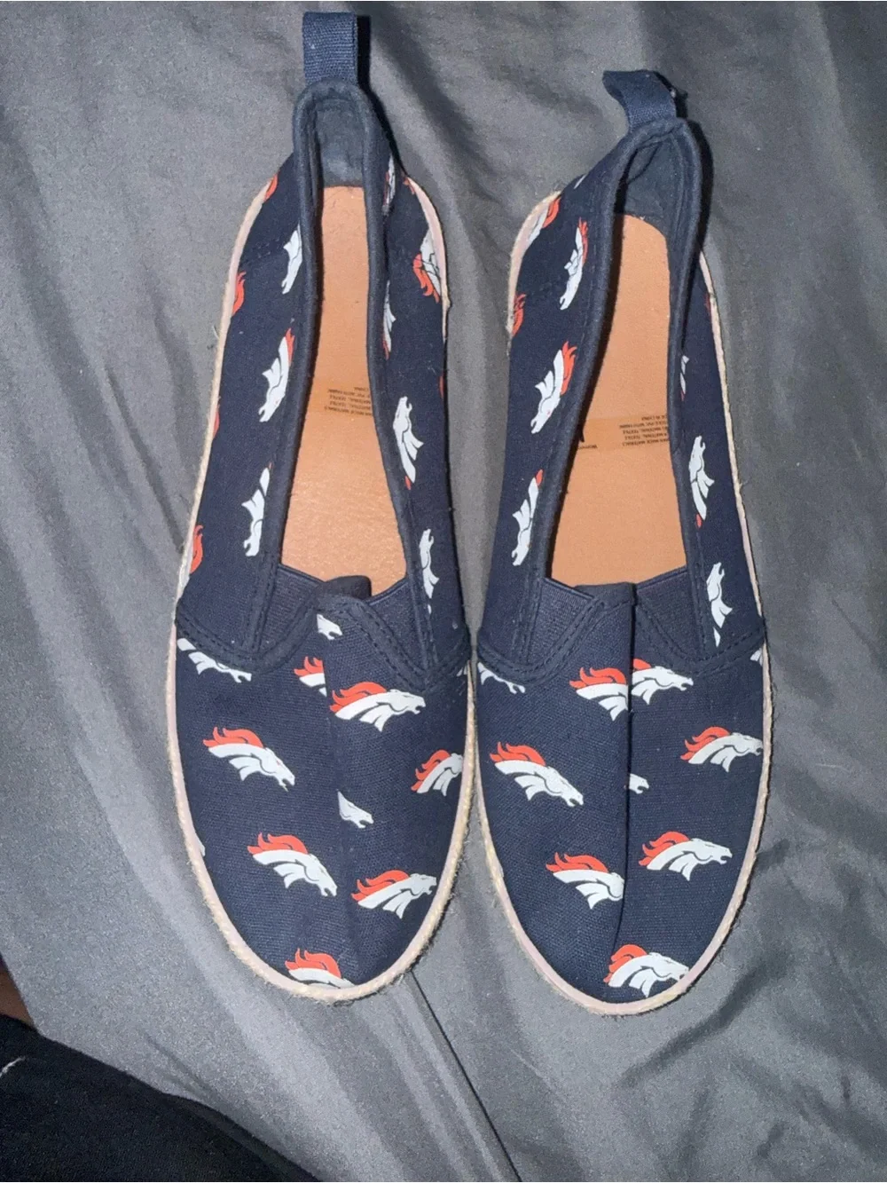 FOCO Women's Navy Denver Broncos Espadrilles